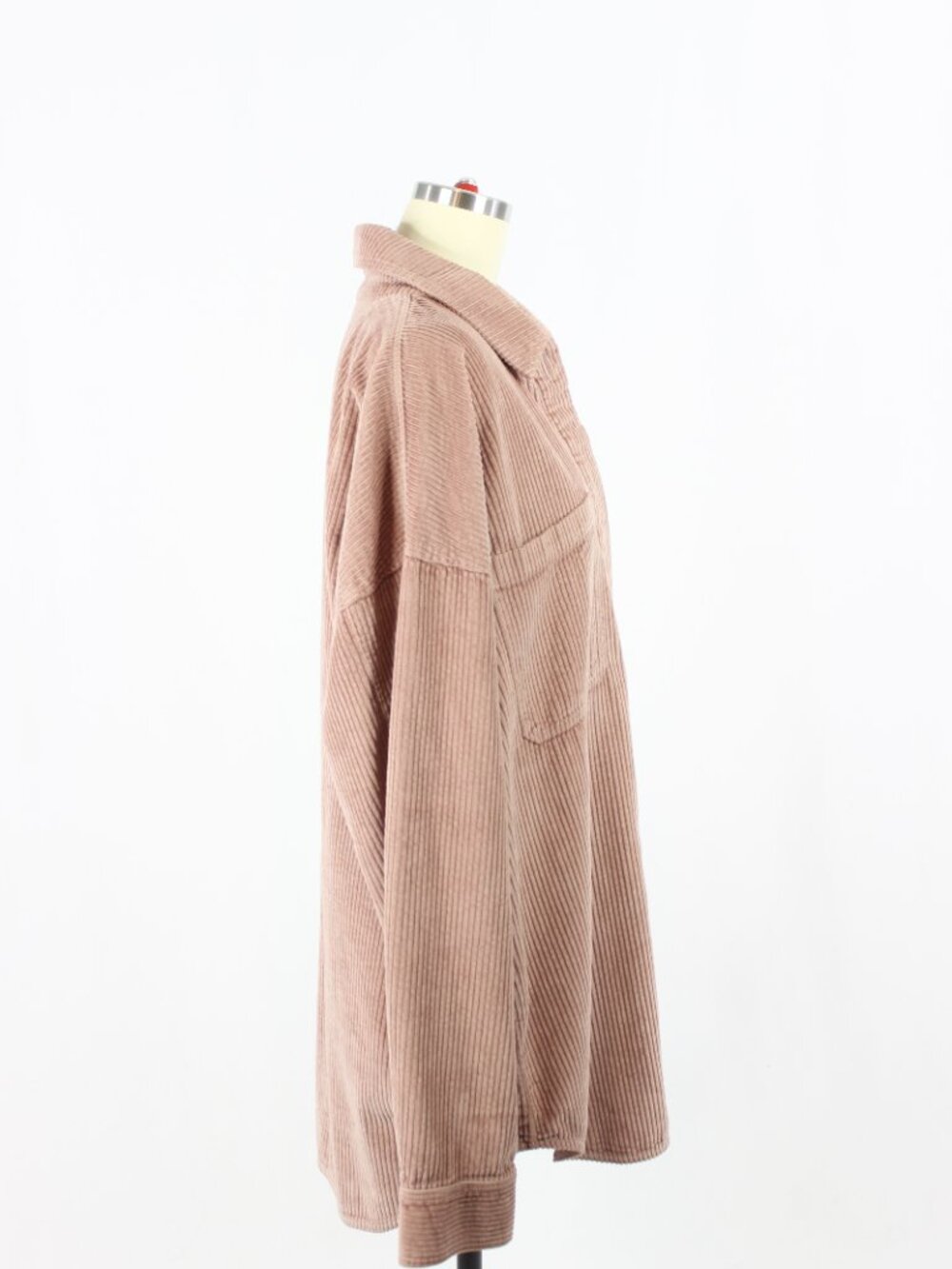 Aritzia GROUP BY BABATON Graydon Dusty Pink Cotton Corduroy Shirt Jacket, Size L - Picture 2 of 15